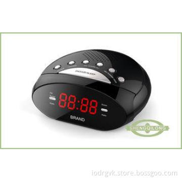 Mini Dual Alarm Tabletop Clock Radio Home 220V DC Electroni